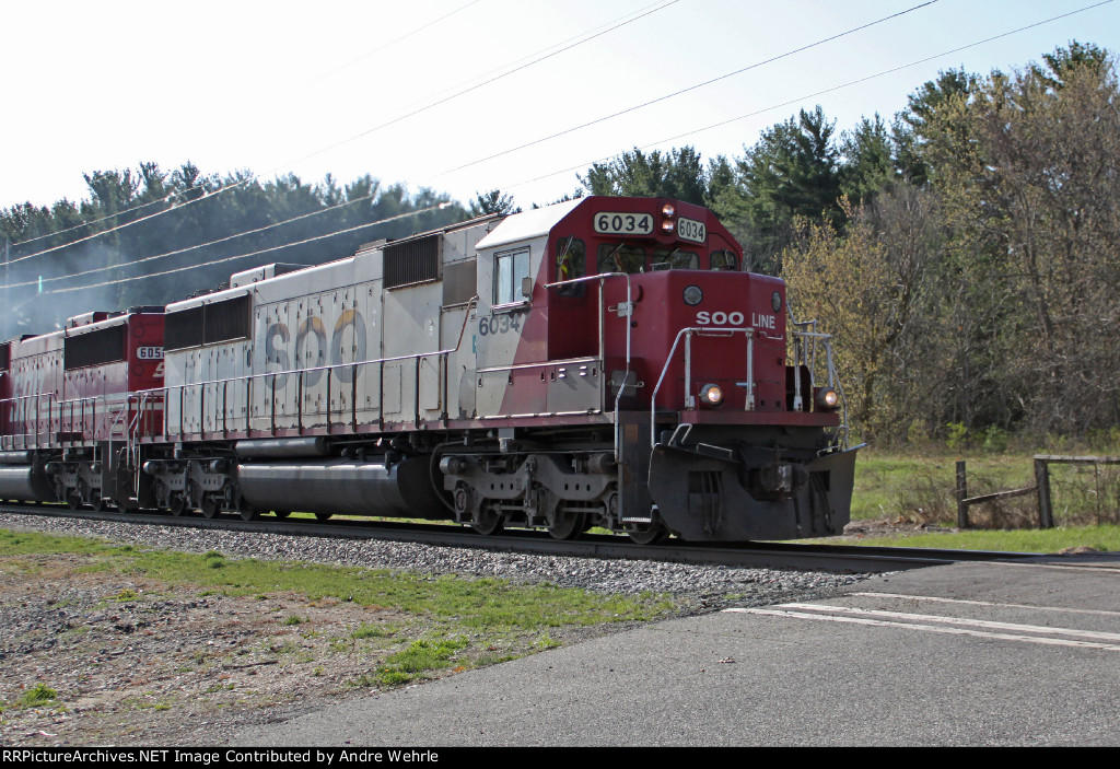 Second road train, second SD60 leader of the day